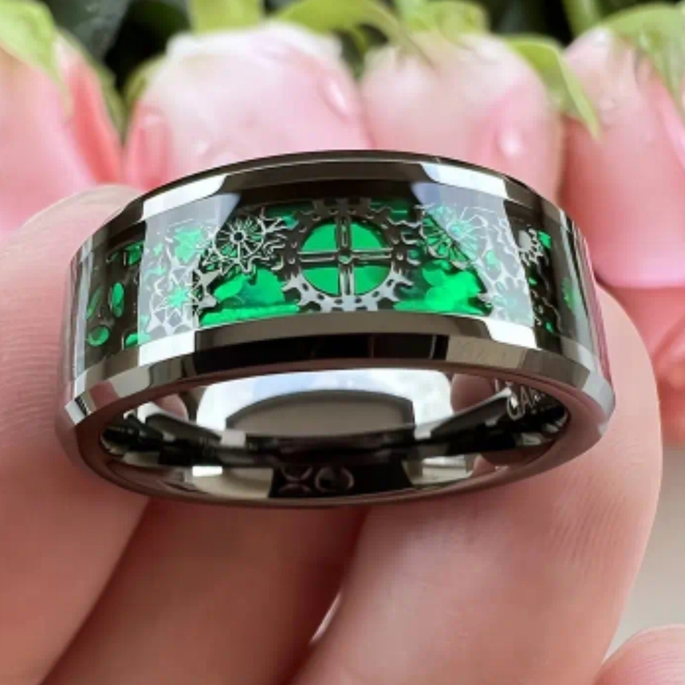 New Green Gear men's stainless steel wedding band size 13 - Picture 1 of 2